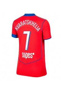 Fotbalové Dres Paris Saint-Germain Khvicha Kvaratskhelia #7 Dámské Třetí Oblečení 2025-26 Krátký Rukáv